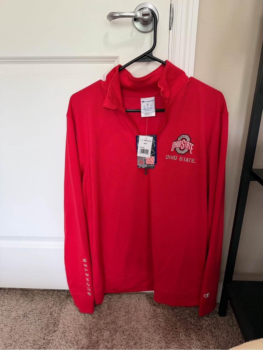 Champion men’s' Ohio State Scarlet 1/4 Zip Pullover
